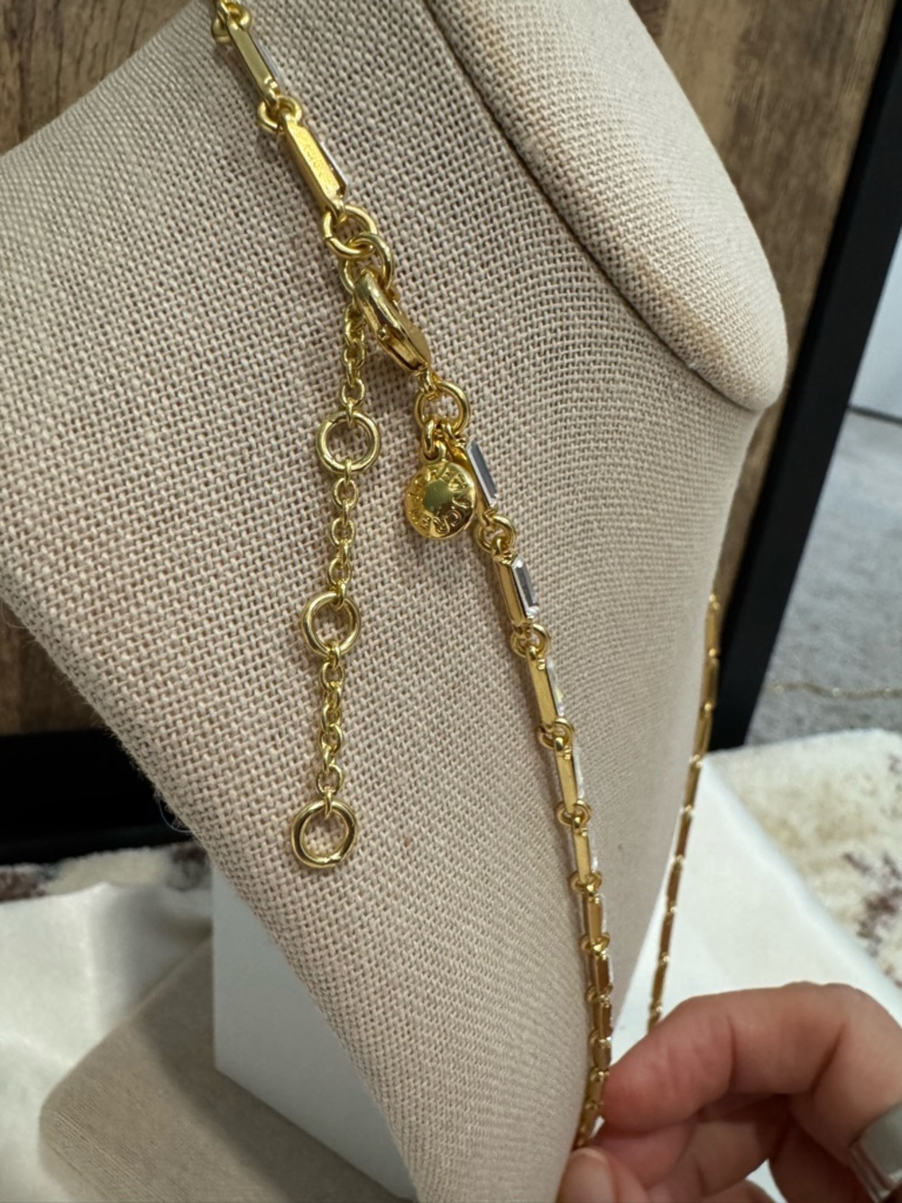 J. Crew Gold & Crystal Link Necklace - Picture 4 of 5
